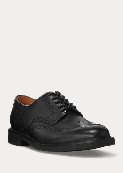 Tenis Polo Ralph Lauren Hombre Negros - Asher Leather Wingtip - GUQTJ2603